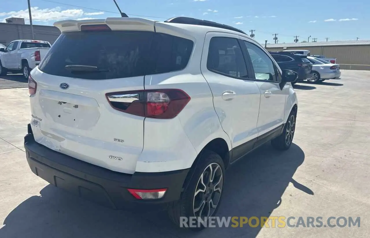 4 fotografías del automóvil dañado MAJ6S3JL4LC349427 FORD ECOSPORT 2020