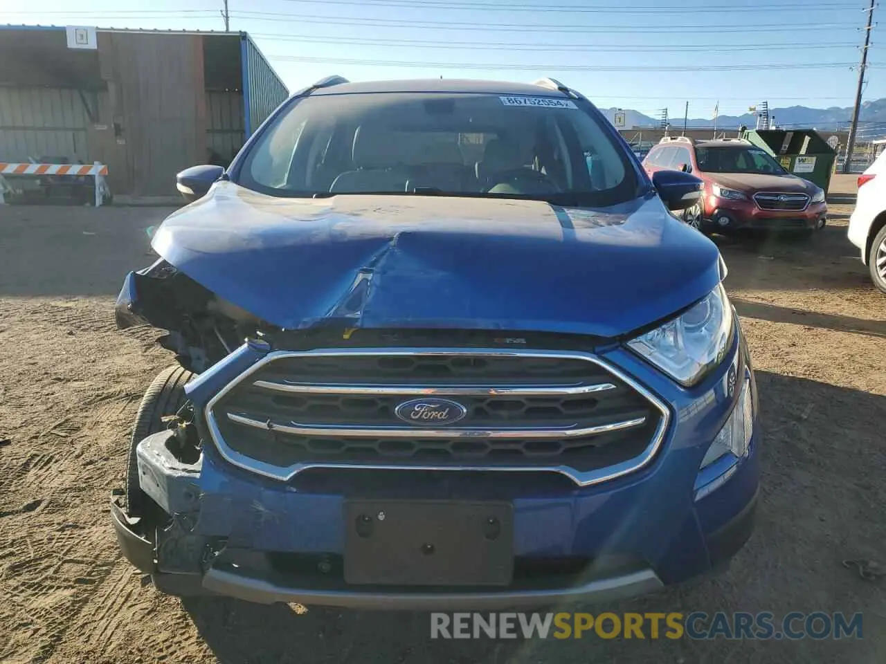 5 fotografías del automóvil dañado MAJ6S3KL2LC392341 FORD ECOSPORT 2020