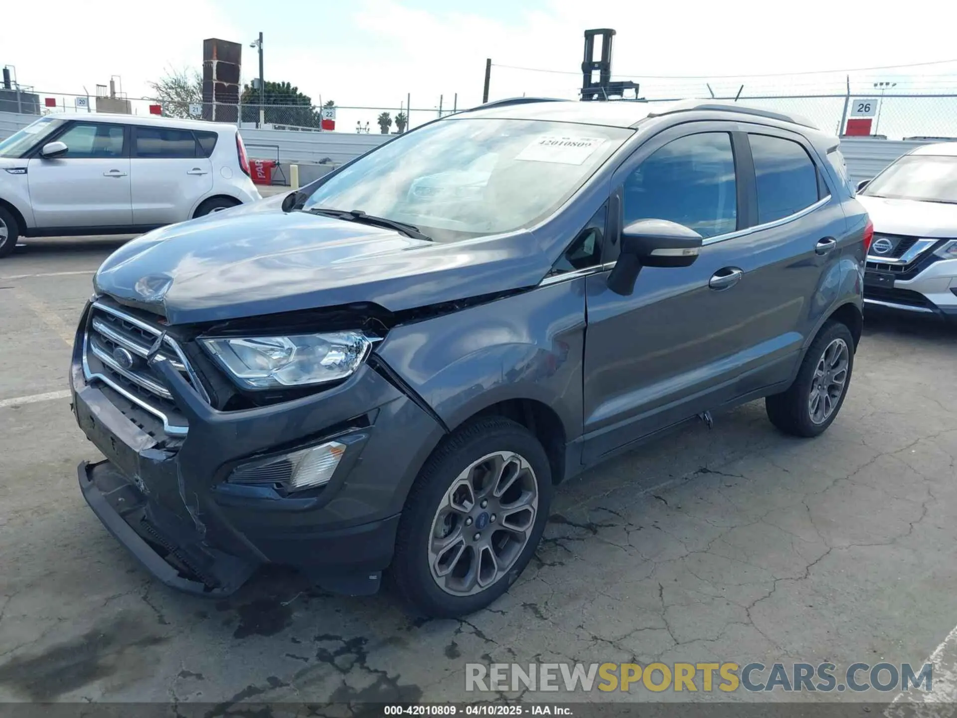 2 fotografías del automóvil dañado MAJ6S3KL3LC364662 FORD ECOSPORT 2020