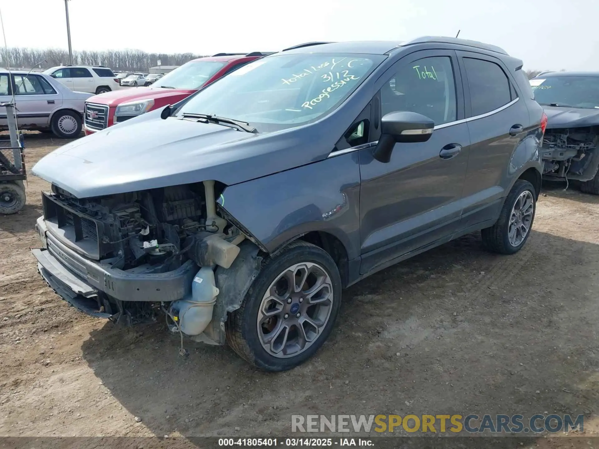 2 fotografías del automóvil dañado MAJ6S3KL7LC339375 FORD ECOSPORT 2020