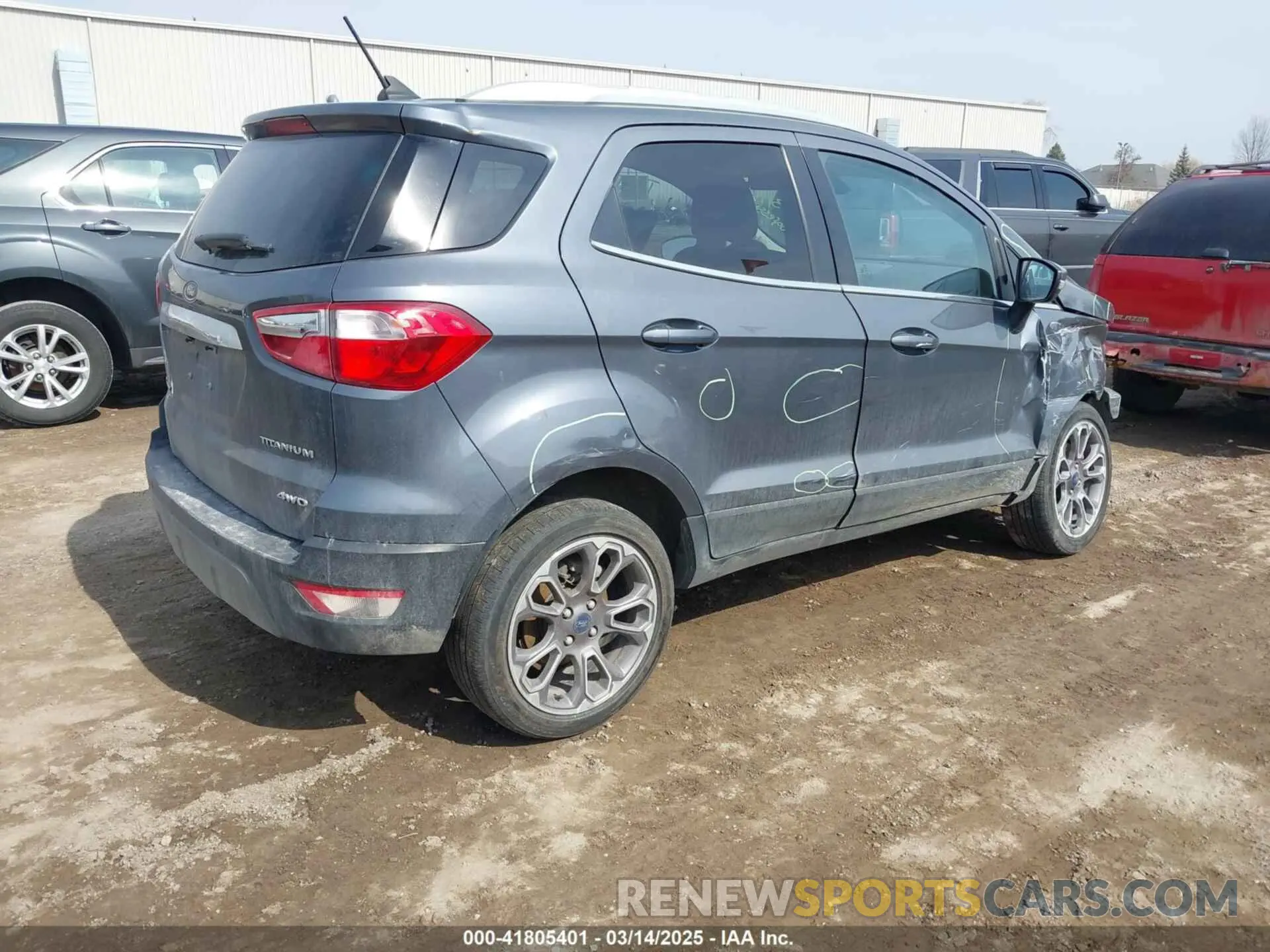 4 fotografías del automóvil dañado MAJ6S3KL7LC339375 FORD ECOSPORT 2020