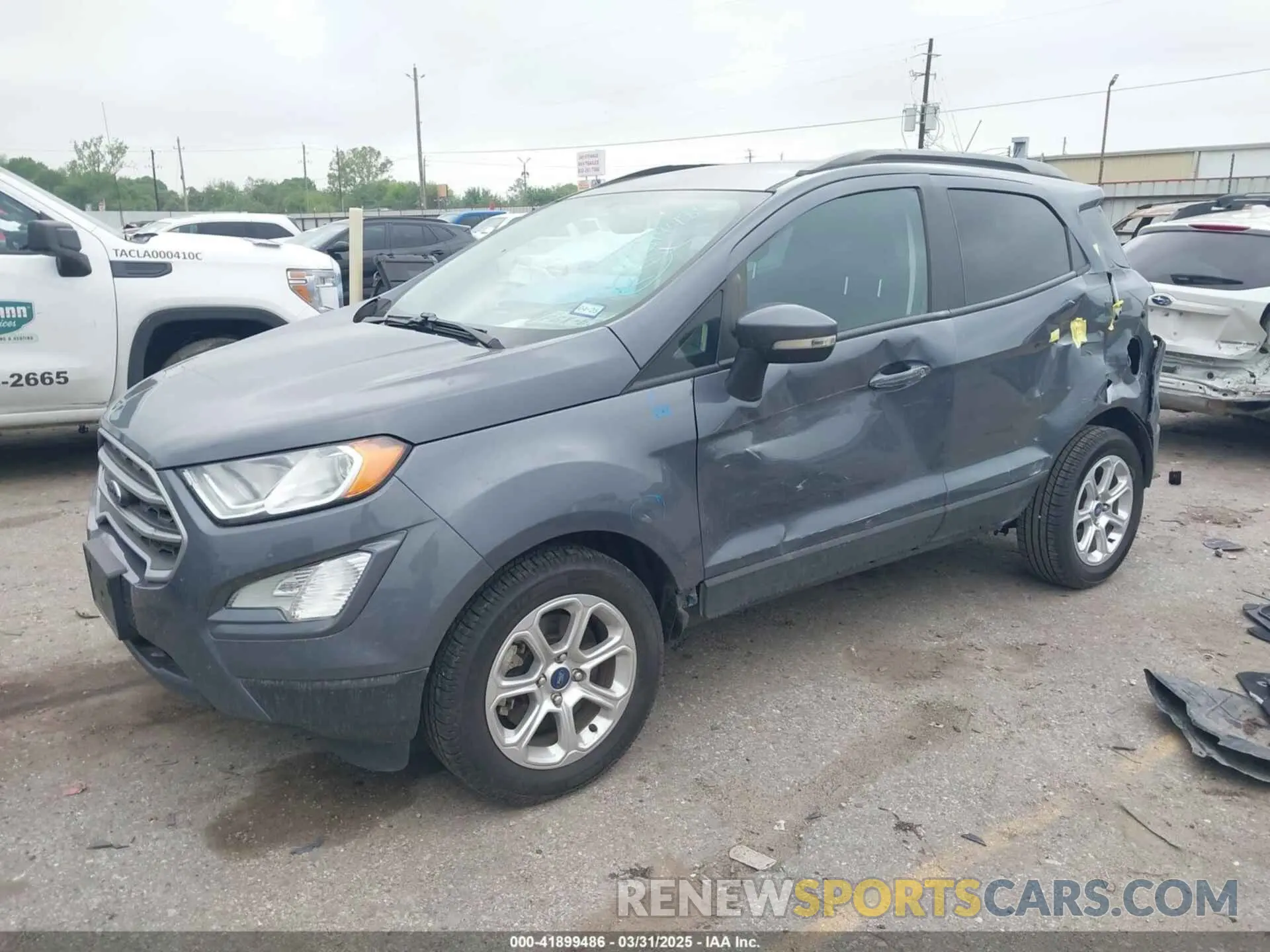 2 fotografías del automóvil dañado MAJ3S2GE0MC412465 FORD ECOSPORT 2021