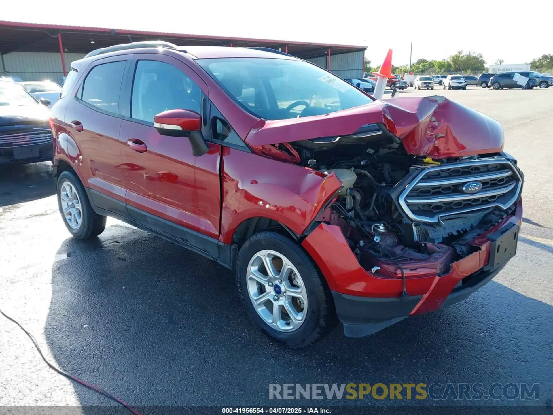 1 fotografías del automóvil dañado MAJ3S2GE0MC456479 FORD ECOSPORT 2021