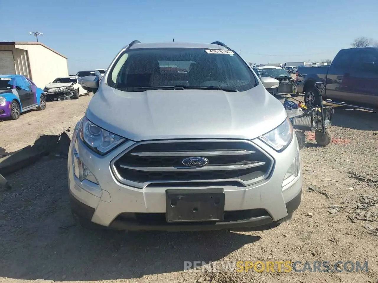 5 fotografías del automóvil dañado MAJ3S2GE2MC445273 FORD ECOSPORT 2021