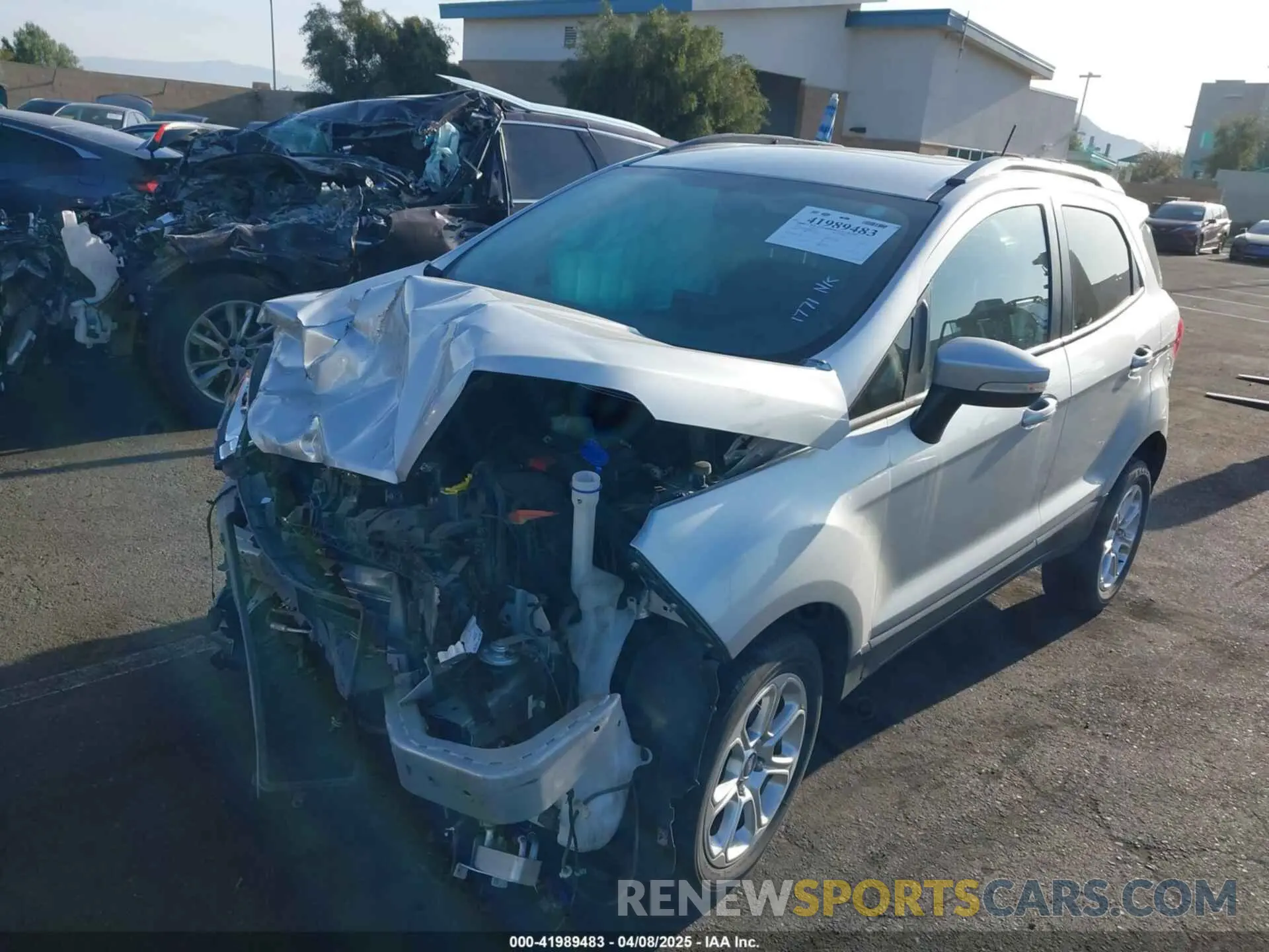 2 fotografías del automóvil dañado MAJ3S2GE3MC431771 FORD ECOSPORT 2021
