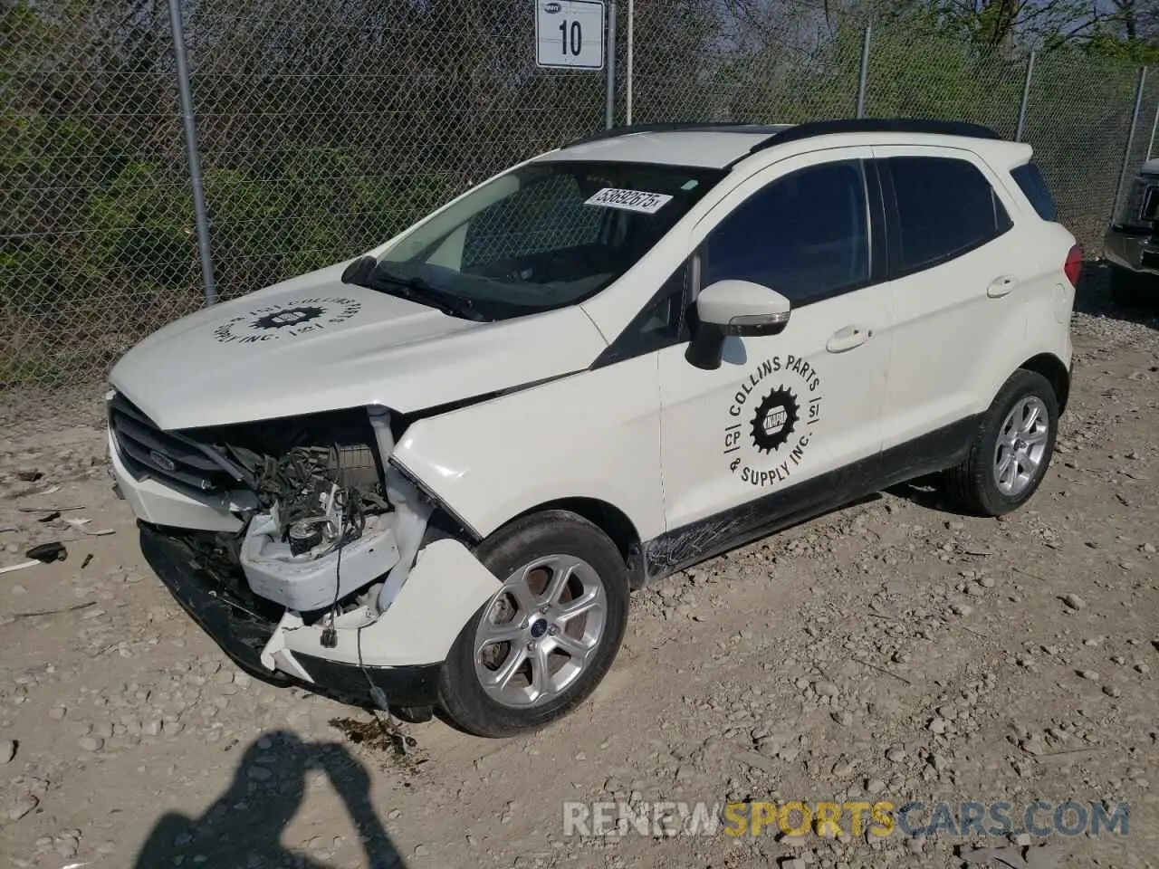 1 fotografías del automóvil dañado MAJ3S2GE3MC455603 FORD ECOSPORT 2021