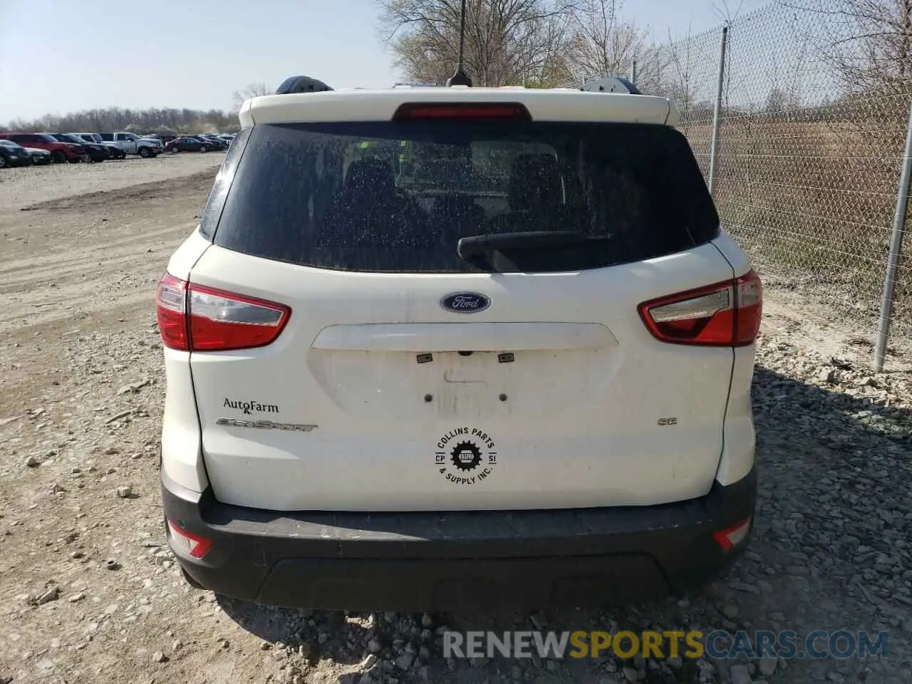 6 fotografías del automóvil dañado MAJ3S2GE3MC455603 FORD ECOSPORT 2021
