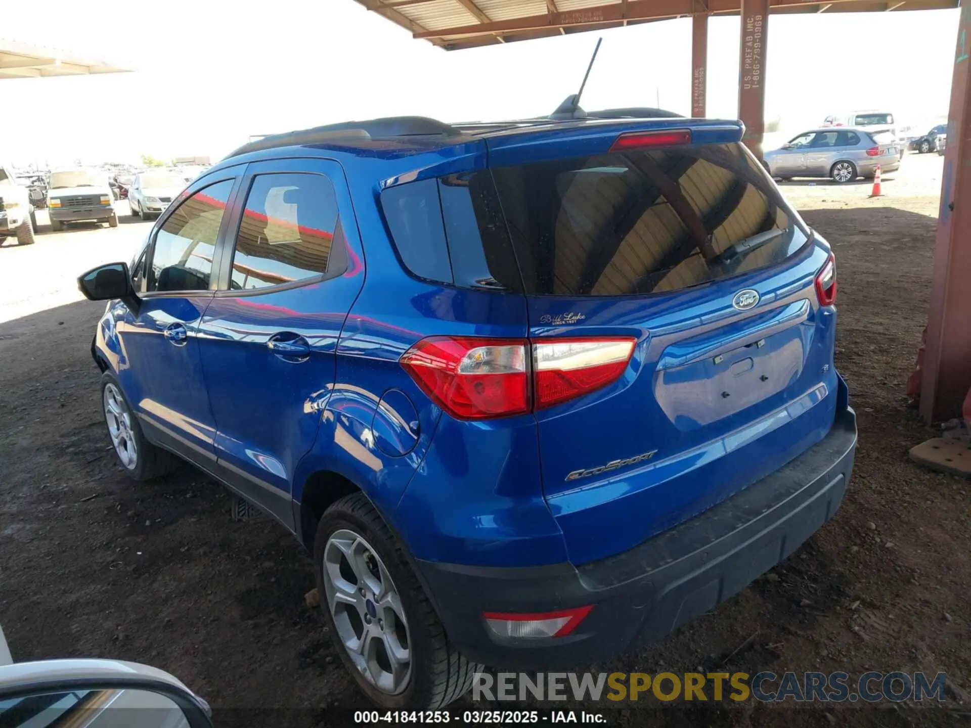 3 fotografías del automóvil dañado MAJ3S2GE4MC445646 FORD ECOSPORT 2021