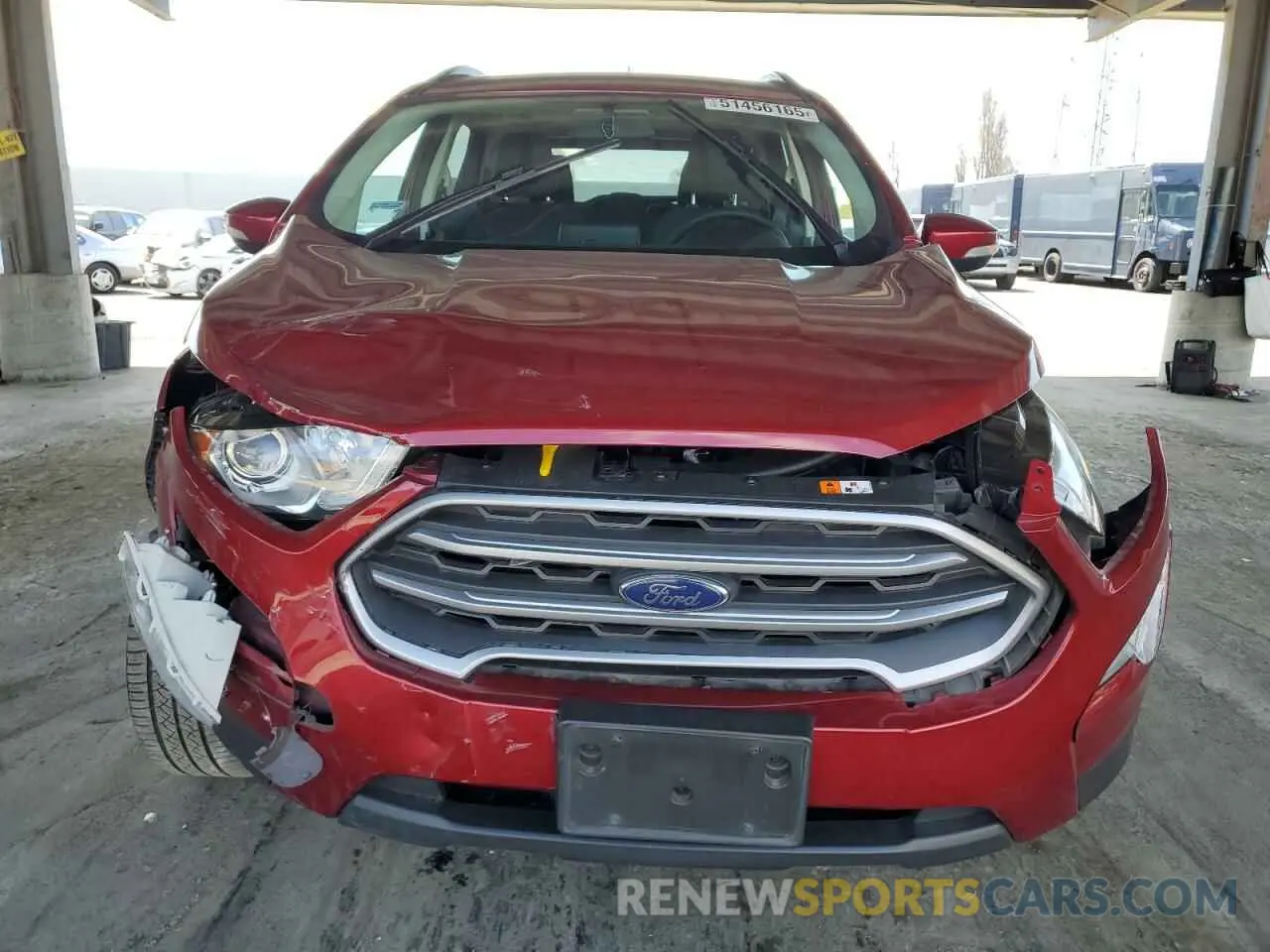 5 fotografías del automóvil dañado MAJ3S2GE9MC446498 FORD ECOSPORT 2021