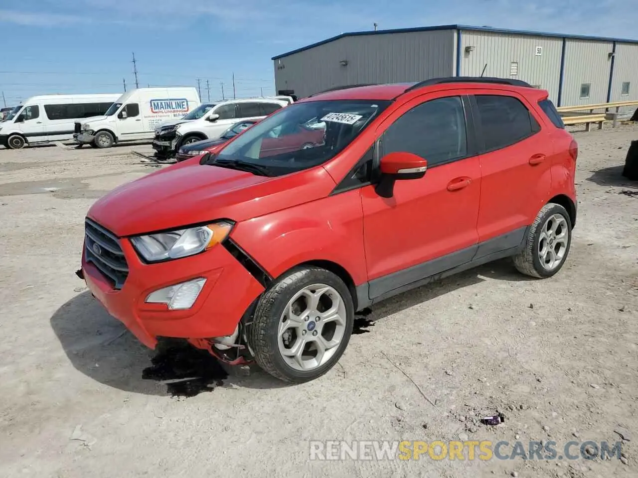 1 fotografías del automóvil dañado MAJ3S2GE9MC448218 FORD ECOSPORT 2021