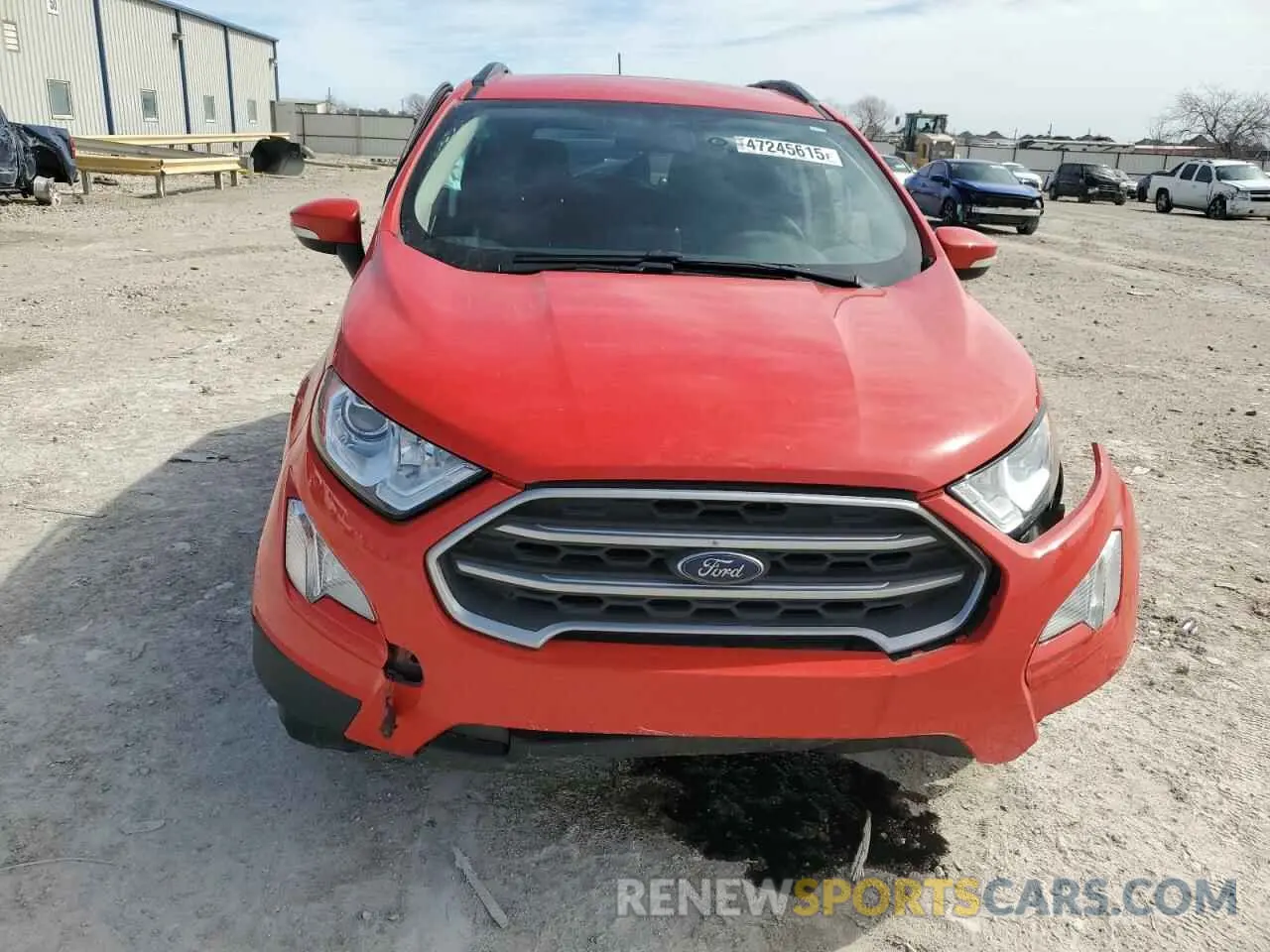 5 fotografías del automóvil dañado MAJ3S2GE9MC448218 FORD ECOSPORT 2021