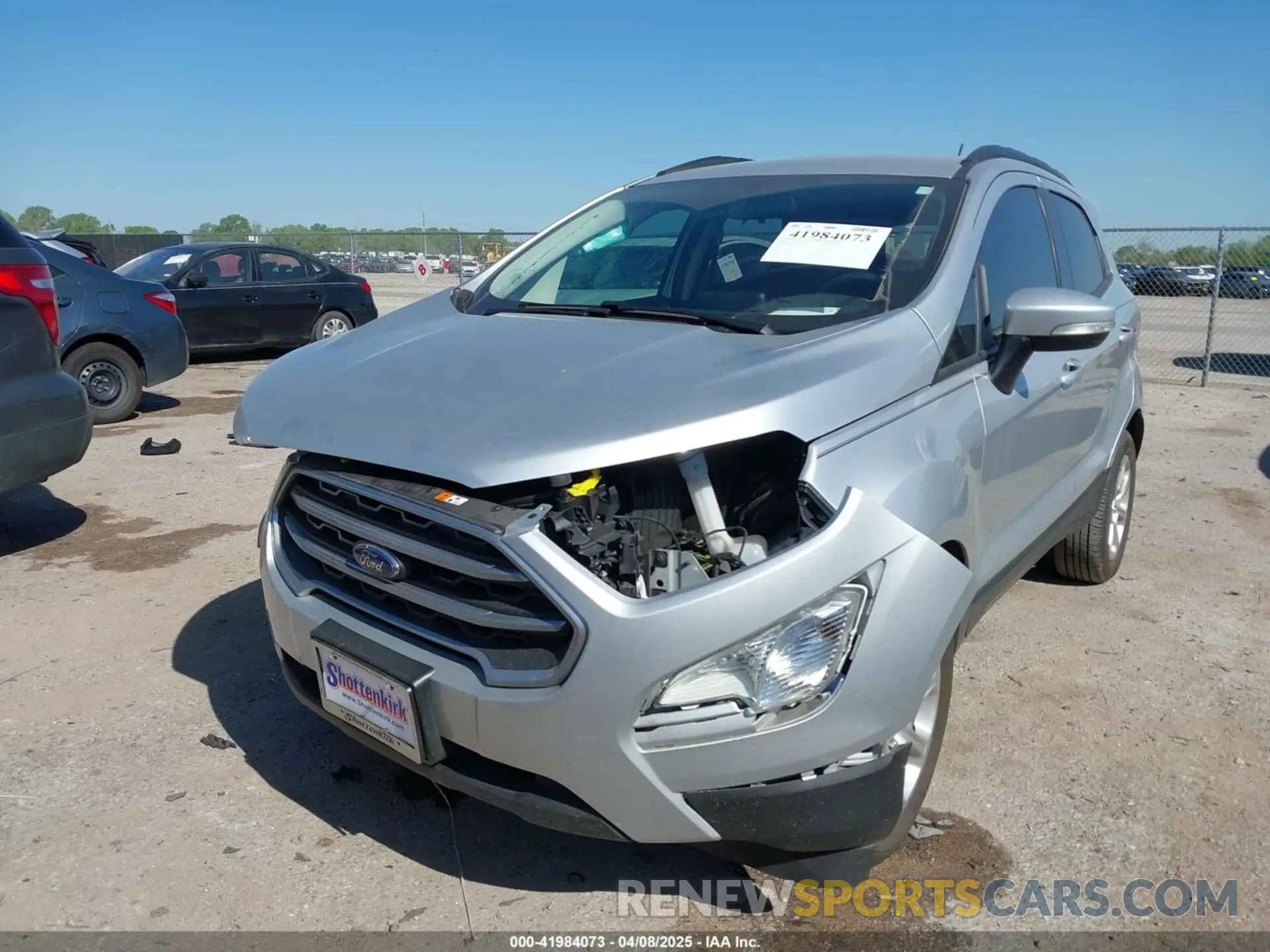 2 fotografías del automóvil dañado MAJ3S2GE9MC455900 FORD ECOSPORT 2021