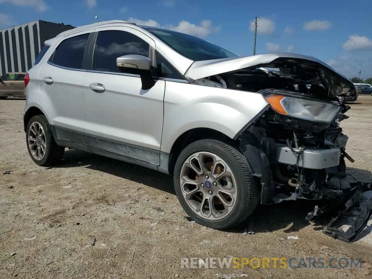 4 fotografías del automóvil dañado MAJ3S2KE8MC408610 FORD ECOSPORT 2021