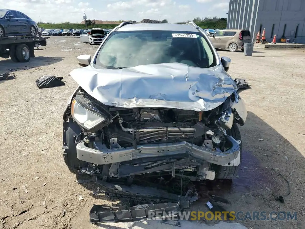 5 fotografías del automóvil dañado MAJ3S2KE8MC408610 FORD ECOSPORT 2021