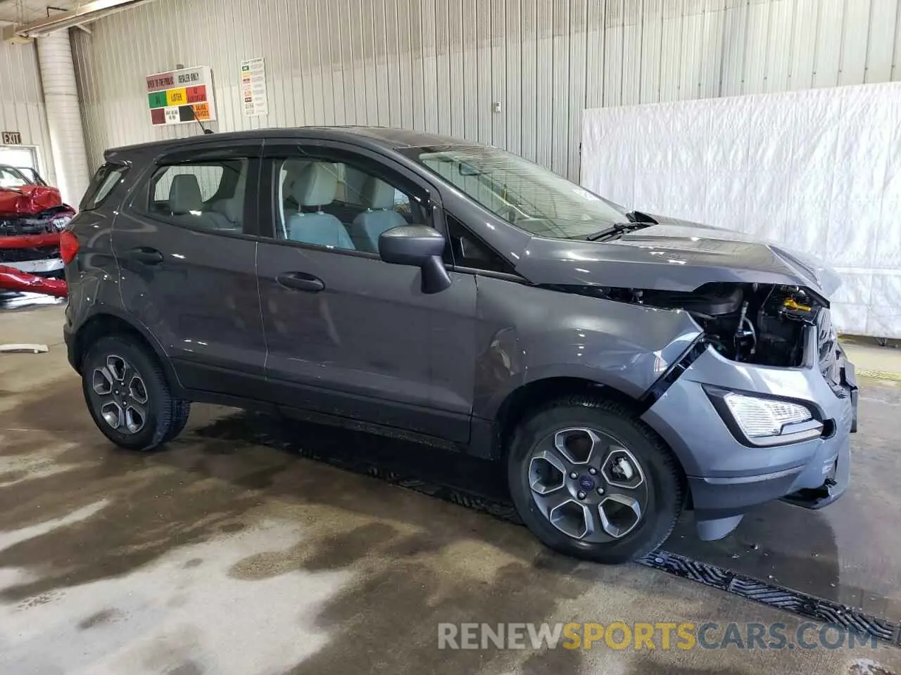 4 fotografías del automóvil dañado MAJ6S3FL3MC454437 FORD ECOSPORT 2021