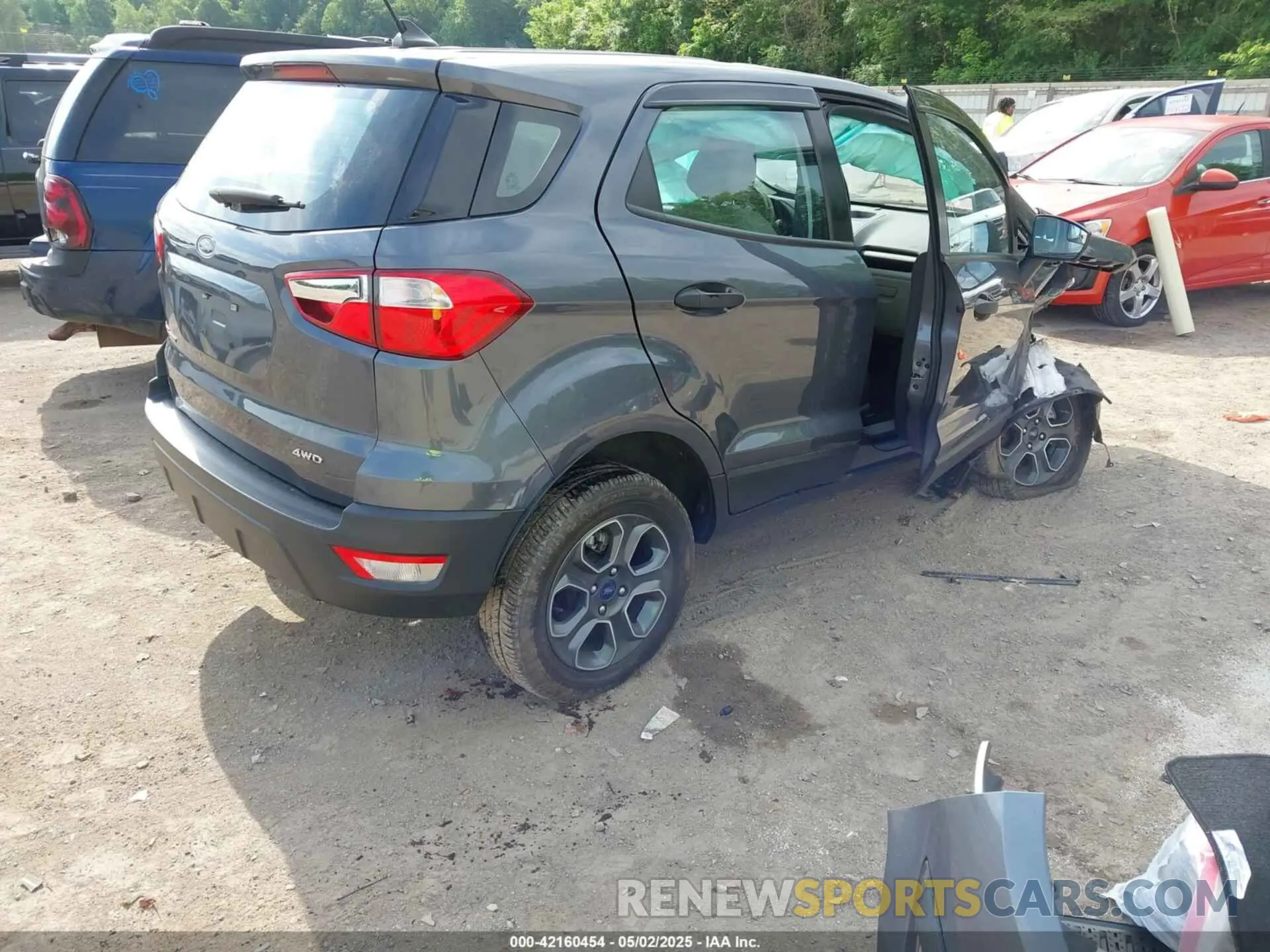 4 fotografías del automóvil dañado MAJ6S3FL8MC454434 FORD ECOSPORT 2021
