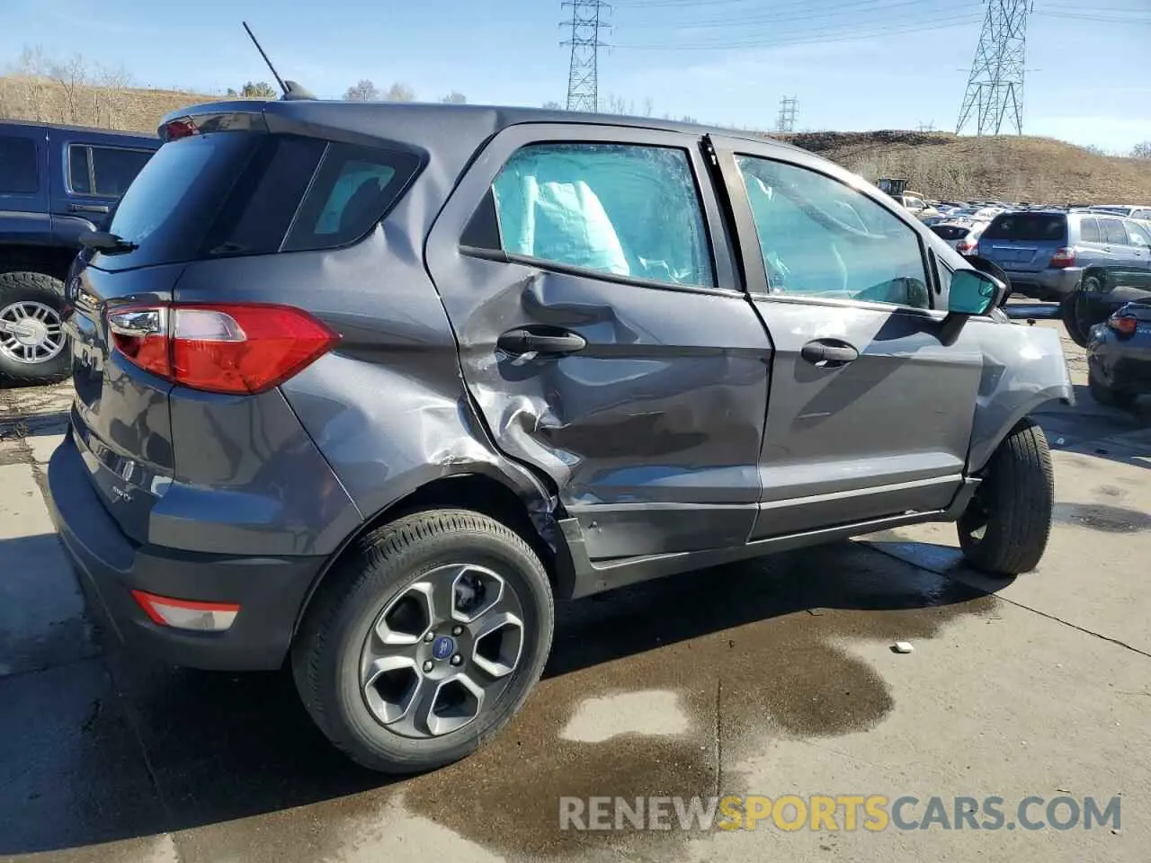 3 fotografías del automóvil dañado MAJ6S3FLXMC455214 FORD ECOSPORT 2021