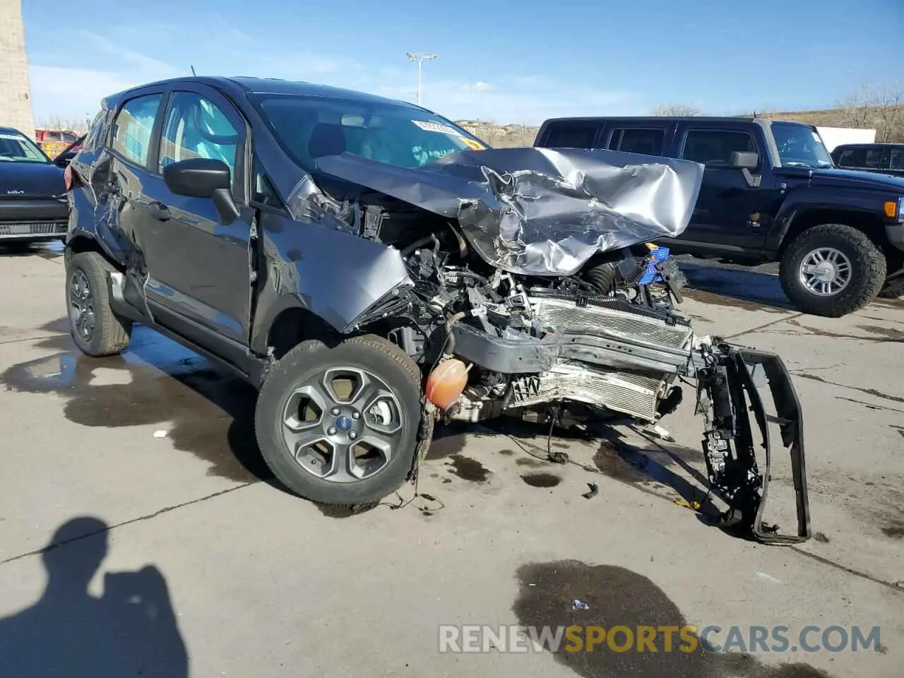 4 fotografías del automóvil dañado MAJ6S3FLXMC455214 FORD ECOSPORT 2021