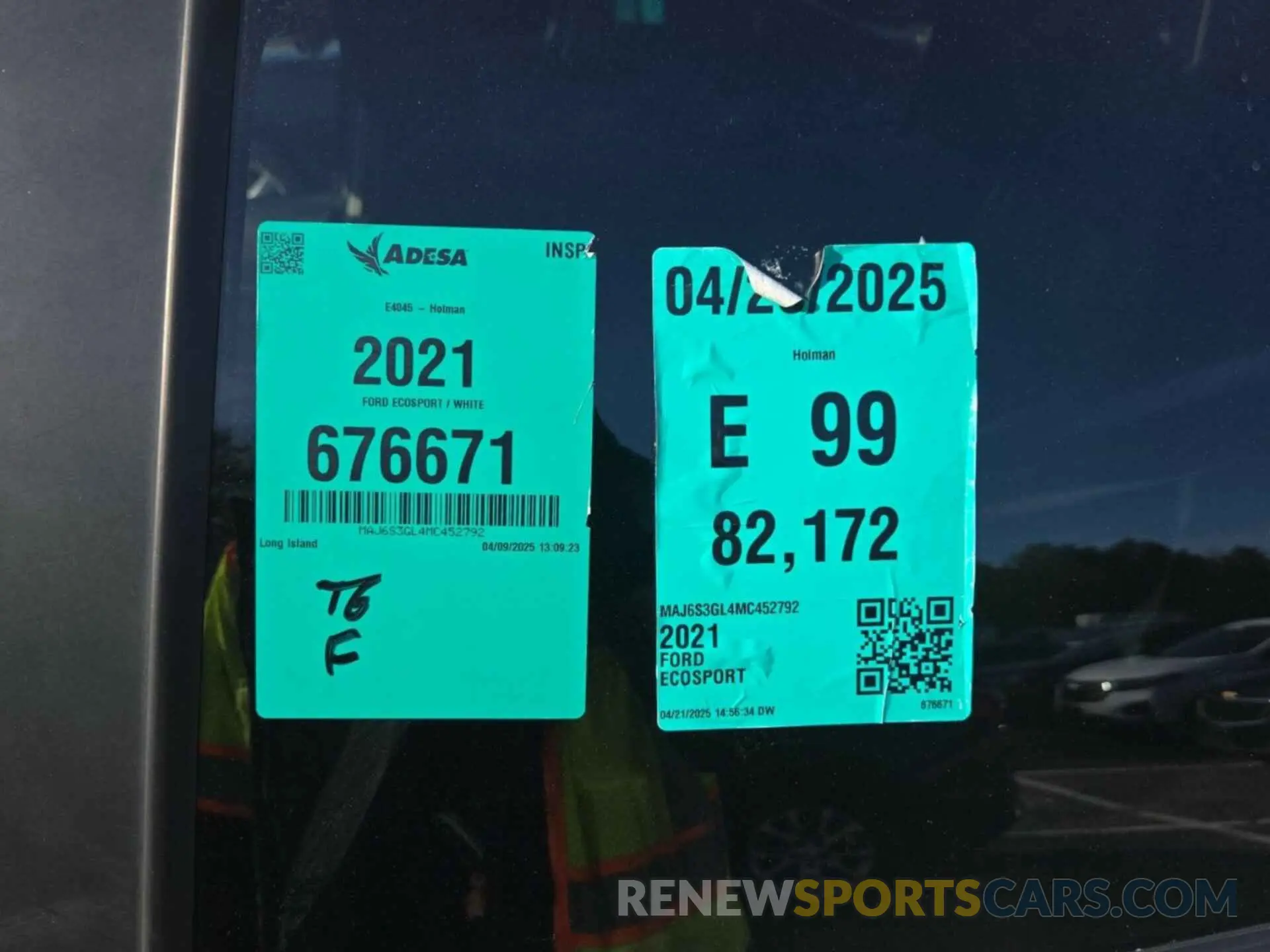 13 fotografías del automóvil dañado MAJ6S3GL4MC452792 FORD ECOSPORT 2021