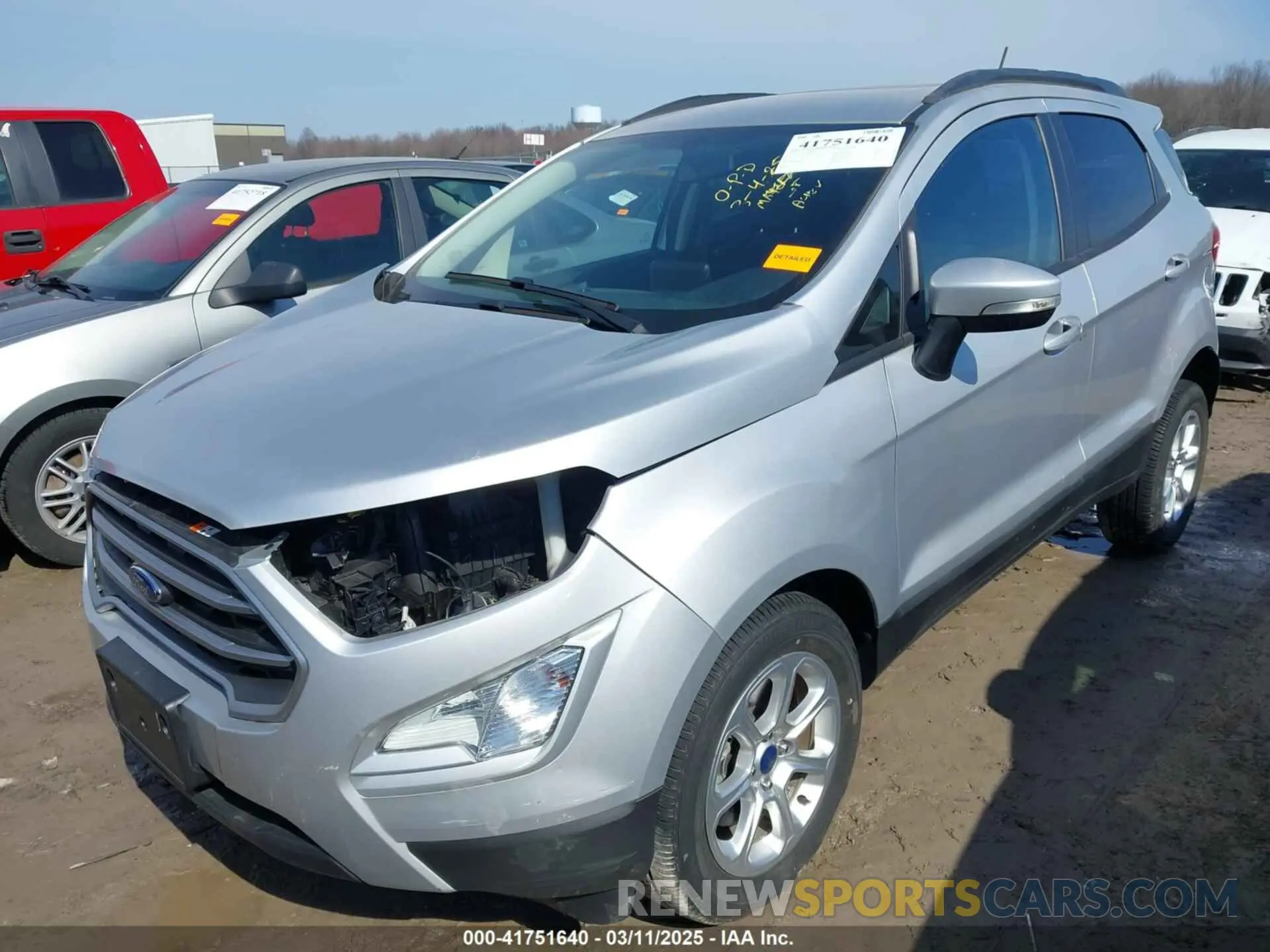 2 fotografías del automóvil dañado MAJ6S3GL5MC396653 FORD ECOSPORT 2021