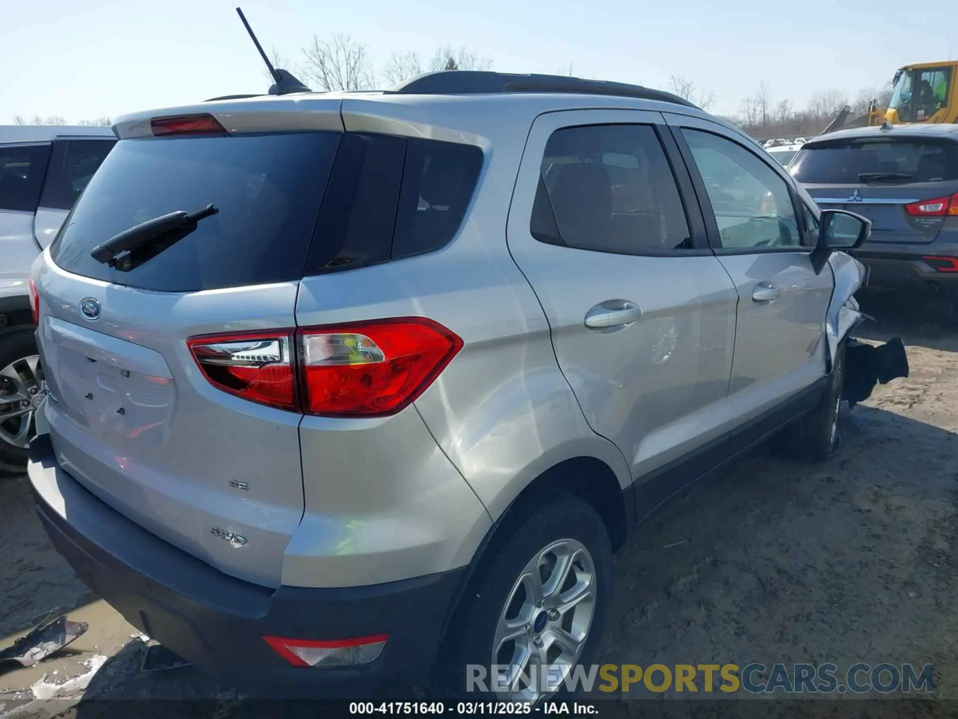 4 fotografías del automóvil dañado MAJ6S3GL5MC396653 FORD ECOSPORT 2021
