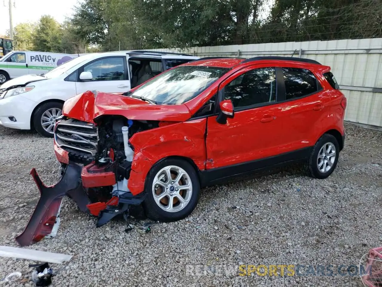 1 fotografías del automóvil dañado MAJ6S3GL6MC407014 FORD ECOSPORT 2021