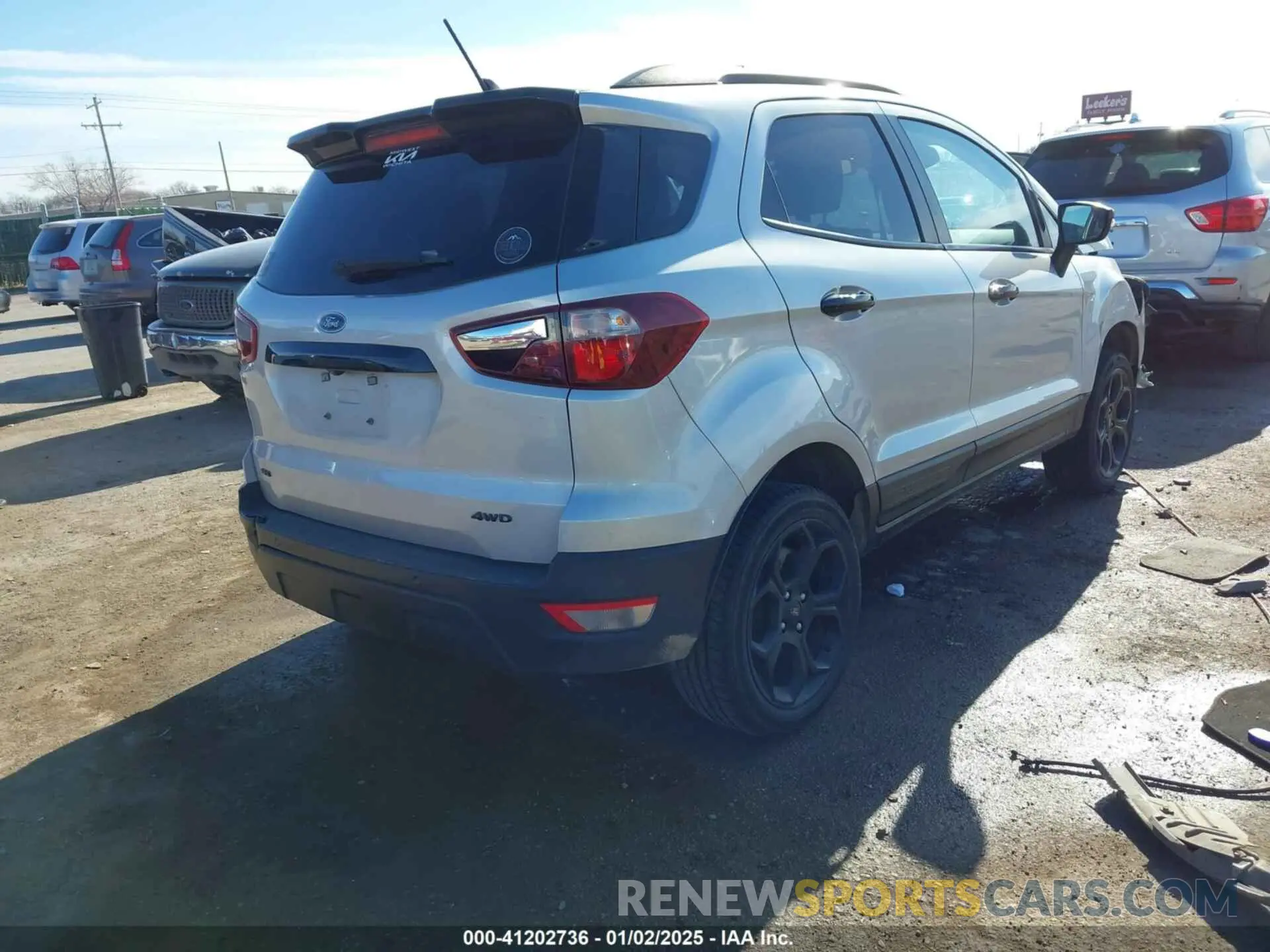 4 fotografías del automóvil dañado MAJ6S3JL0MC424867 FORD ECOSPORT 2021