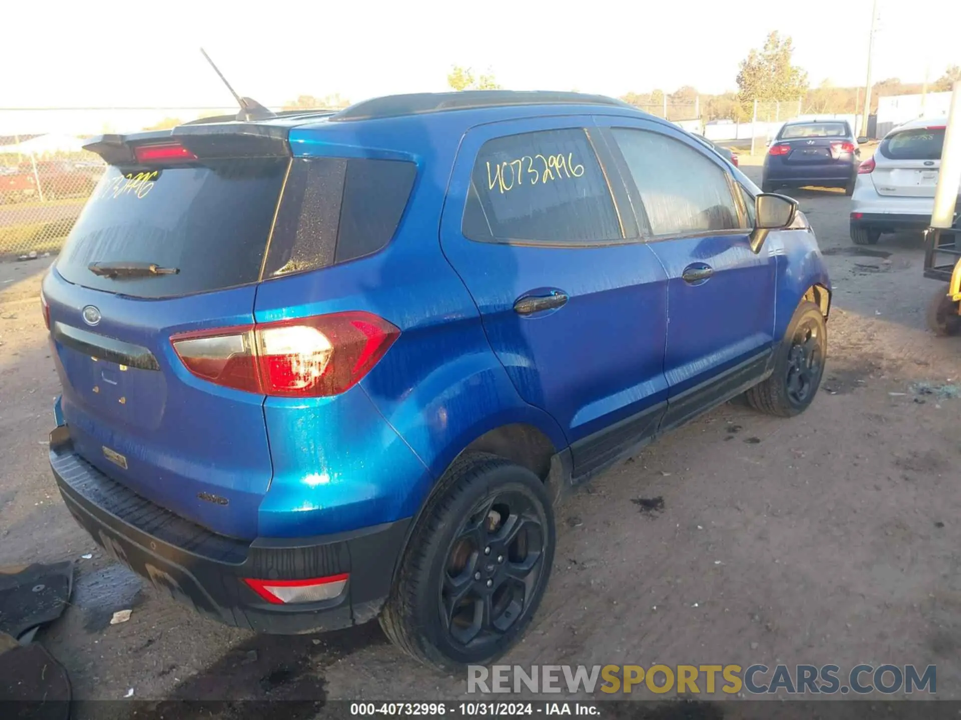 4 fotografías del automóvil dañado MAJ6S3JL1MC404577 FORD ECOSPORT 2021