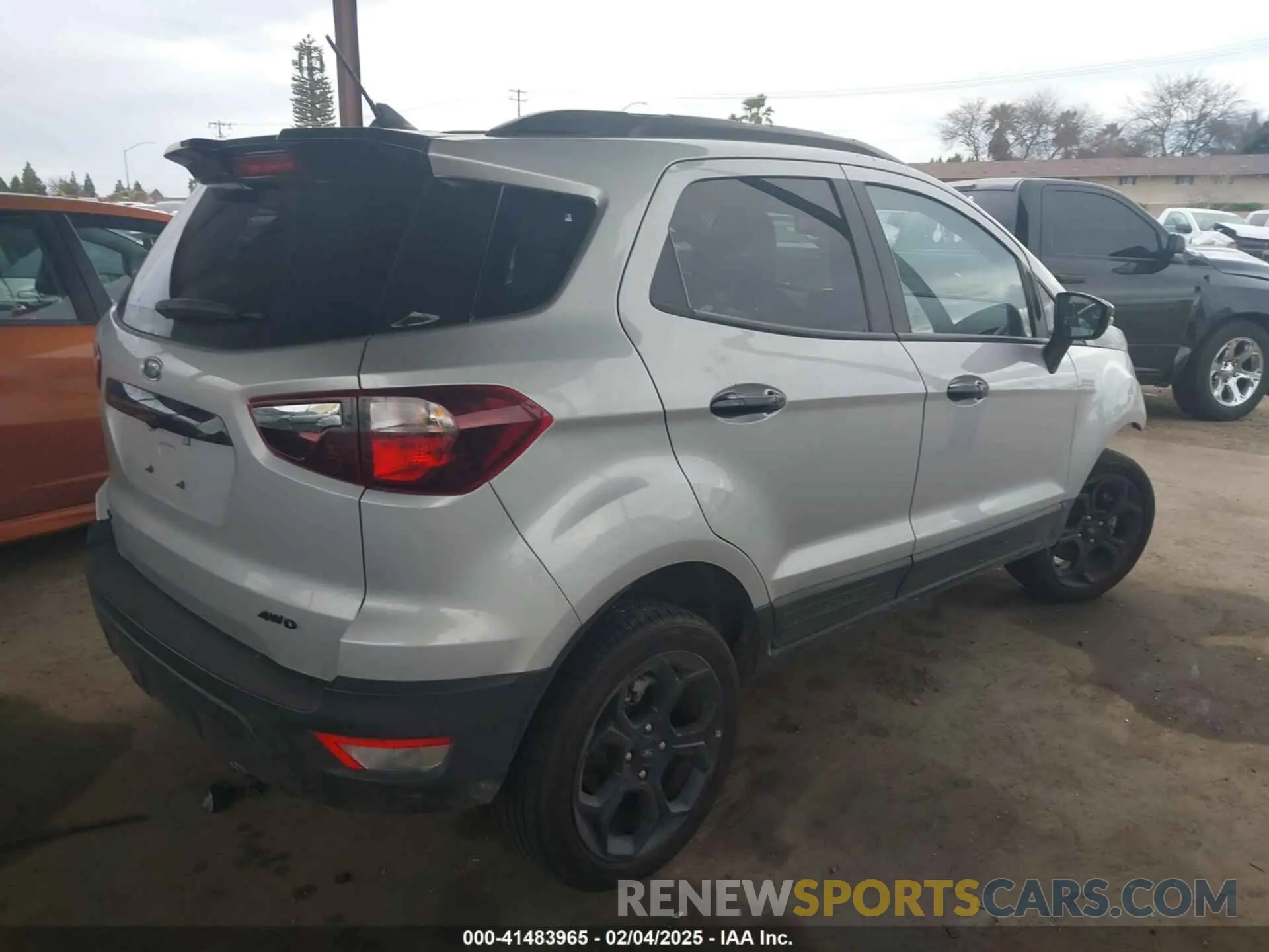 4 fotografías del automóvil dañado MAJ6S3JL2MC424921 FORD ECOSPORT 2021