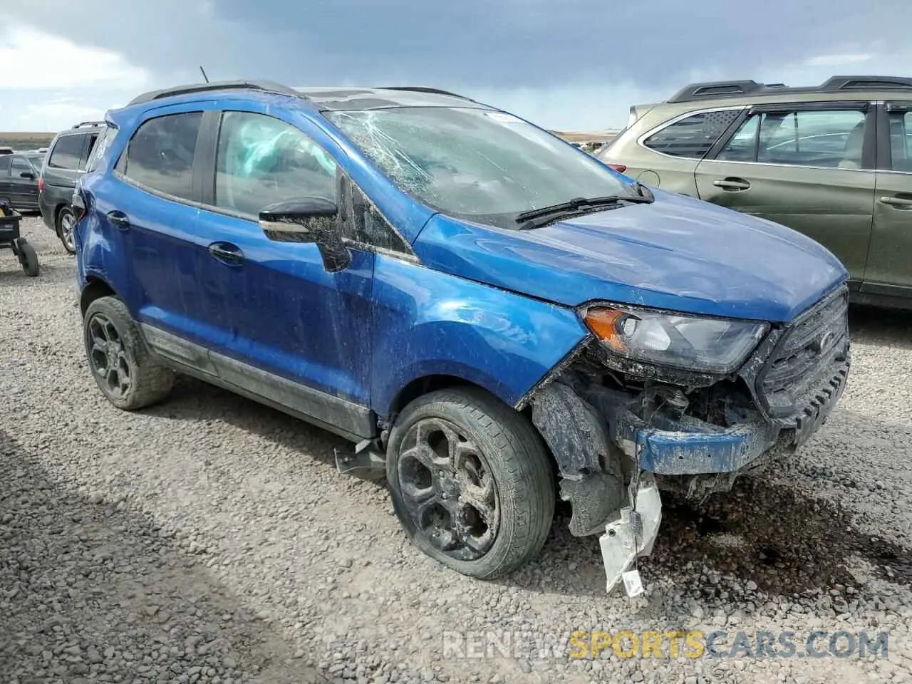 4 fotografías del automóvil dañado MAJ6S3JL2MC430203 FORD ECOSPORT 2021