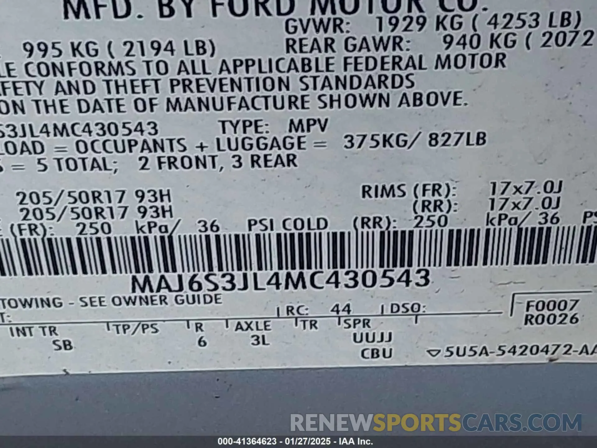 9 fotografías del automóvil dañado MAJ6S3JL4MC430543 FORD ECOSPORT 2021