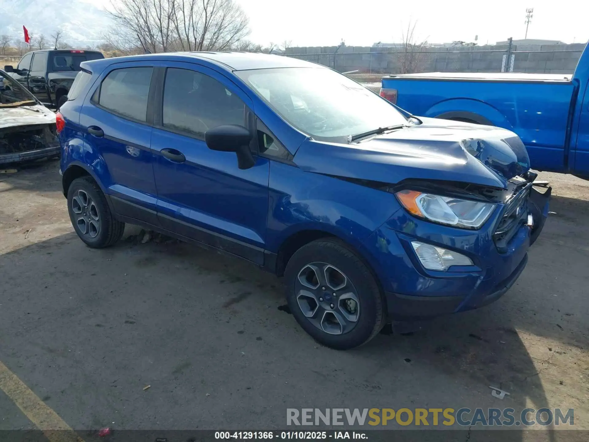 1 fotografías del automóvil dañado MAJ6S3FL4NC461673 FORD ECOSPORT 2022