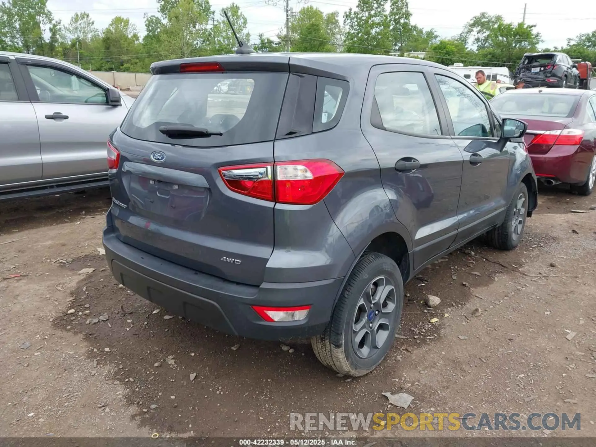 4 fotografías del automóvil dañado MAJ6S3FLXNC460253 FORD ECOSPORT 2022