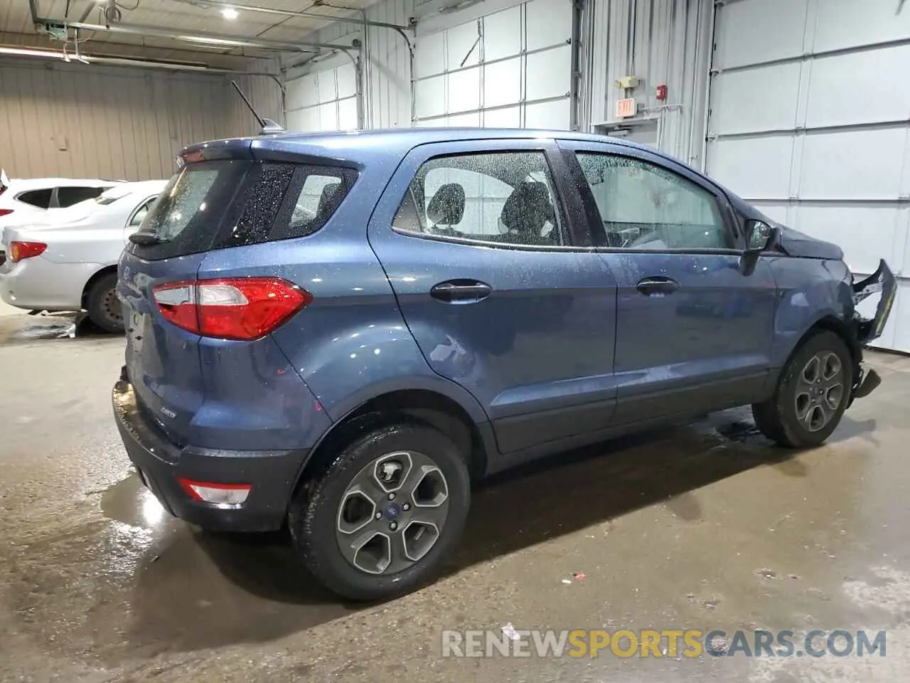 3 fotografías del automóvil dañado MAJ6S3FLXNC472788 FORD ECOSPORT 2022