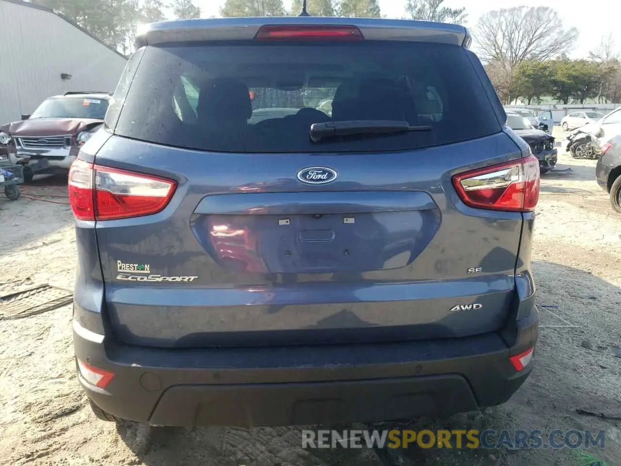 6 fotografías del automóvil dañado MAJ6S3GL0NC464830 FORD ECOSPORT 2022
