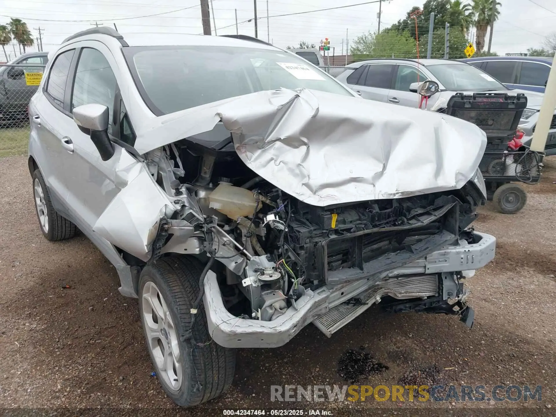 1 fotografías del automóvil dañado MAJ6S3GL2NC469916 FORD ECOSPORT 2022