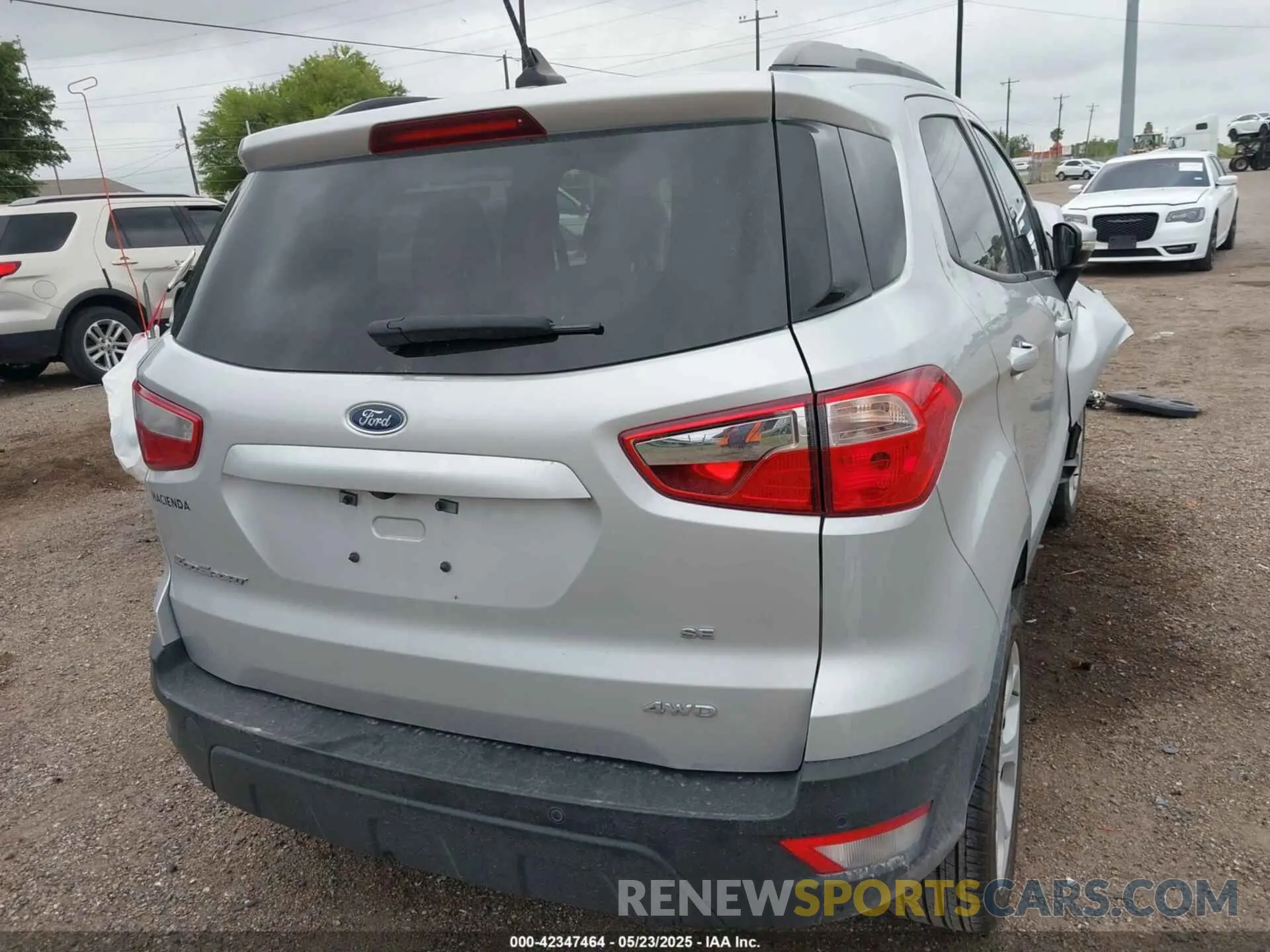 4 fotografías del automóvil dañado MAJ6S3GL2NC469916 FORD ECOSPORT 2022
