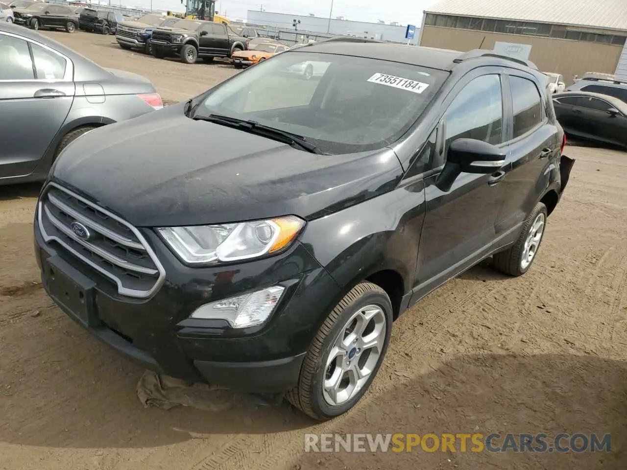1 fotografías del automóvil dañado MAJ6S3GL5NC458764 FORD ECOSPORT 2022