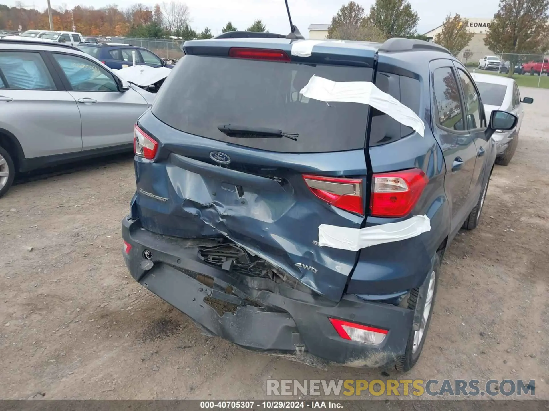 6 fotografías del automóvil dañado MAJ6S3GL5NC472616 FORD ECOSPORT 2022