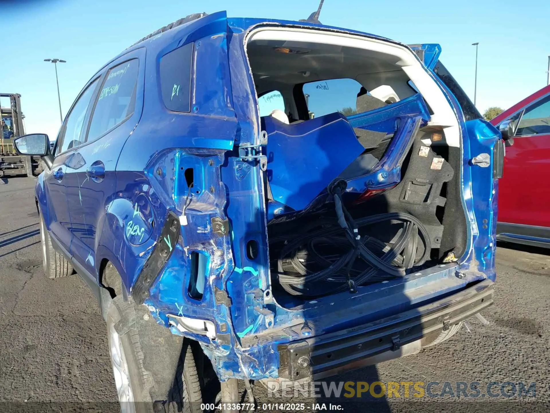 6 fotografías del automóvil dañado MAJ6S3GL8NC470049 FORD ECOSPORT 2022