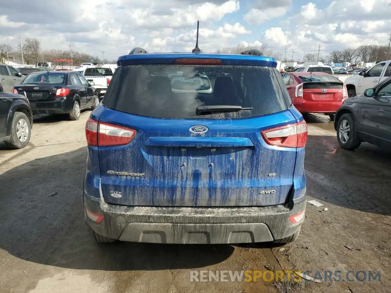 6 fotografías del automóvil dañado MAJ6S3GL9NC460193 FORD ECOSPORT 2022