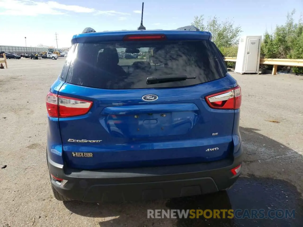 6 fotografías del automóvil dañado MAJ6S3GL9NC468214 FORD ECOSPORT 2022