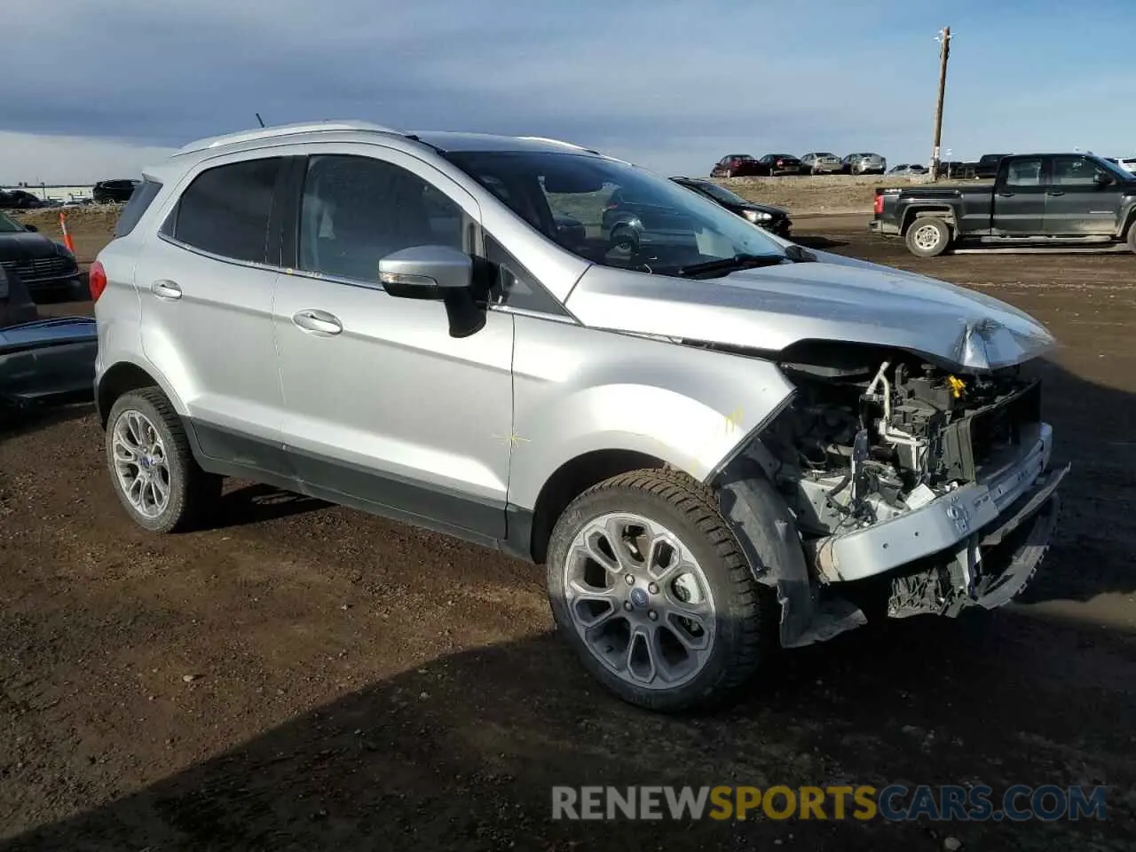 4 fotografías del automóvil dañado MAJ6S3KL6NC459073 FORD ECOSPORT 2022