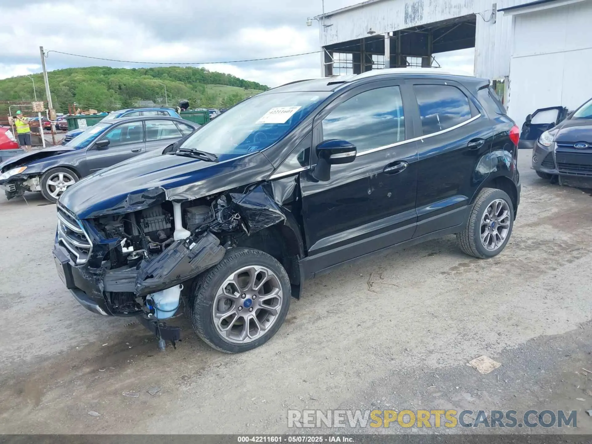 2 fotografías del automóvil dañado MAJ6S3KL6NC472017 FORD ECOSPORT 2022