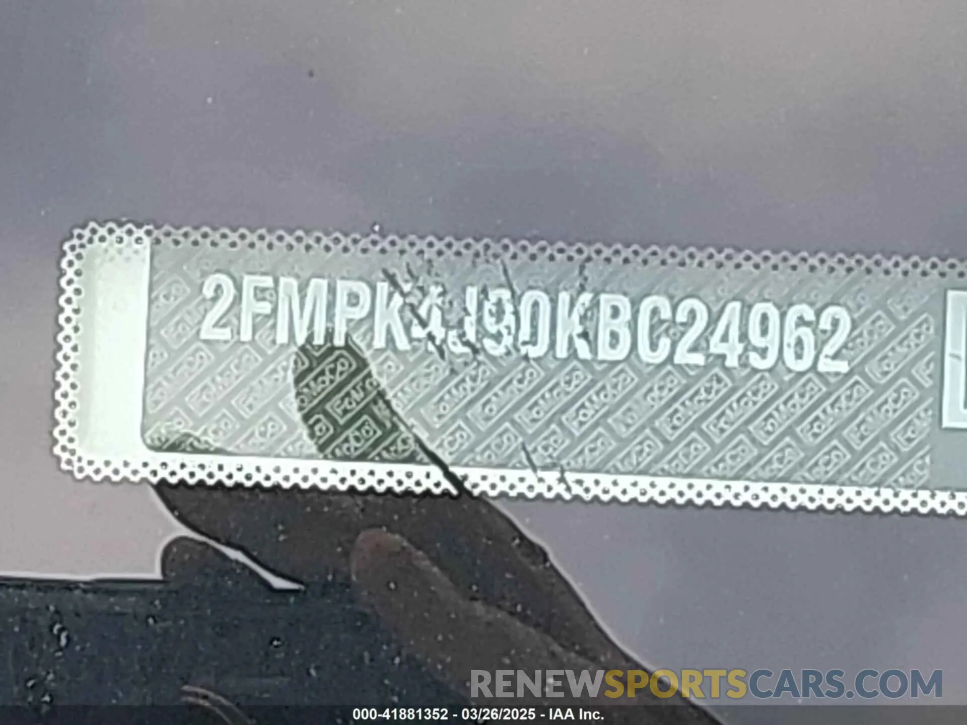 17 fotografías del automóvil dañado 2FMPK4J90KBC24962 FORD EDGE 2019