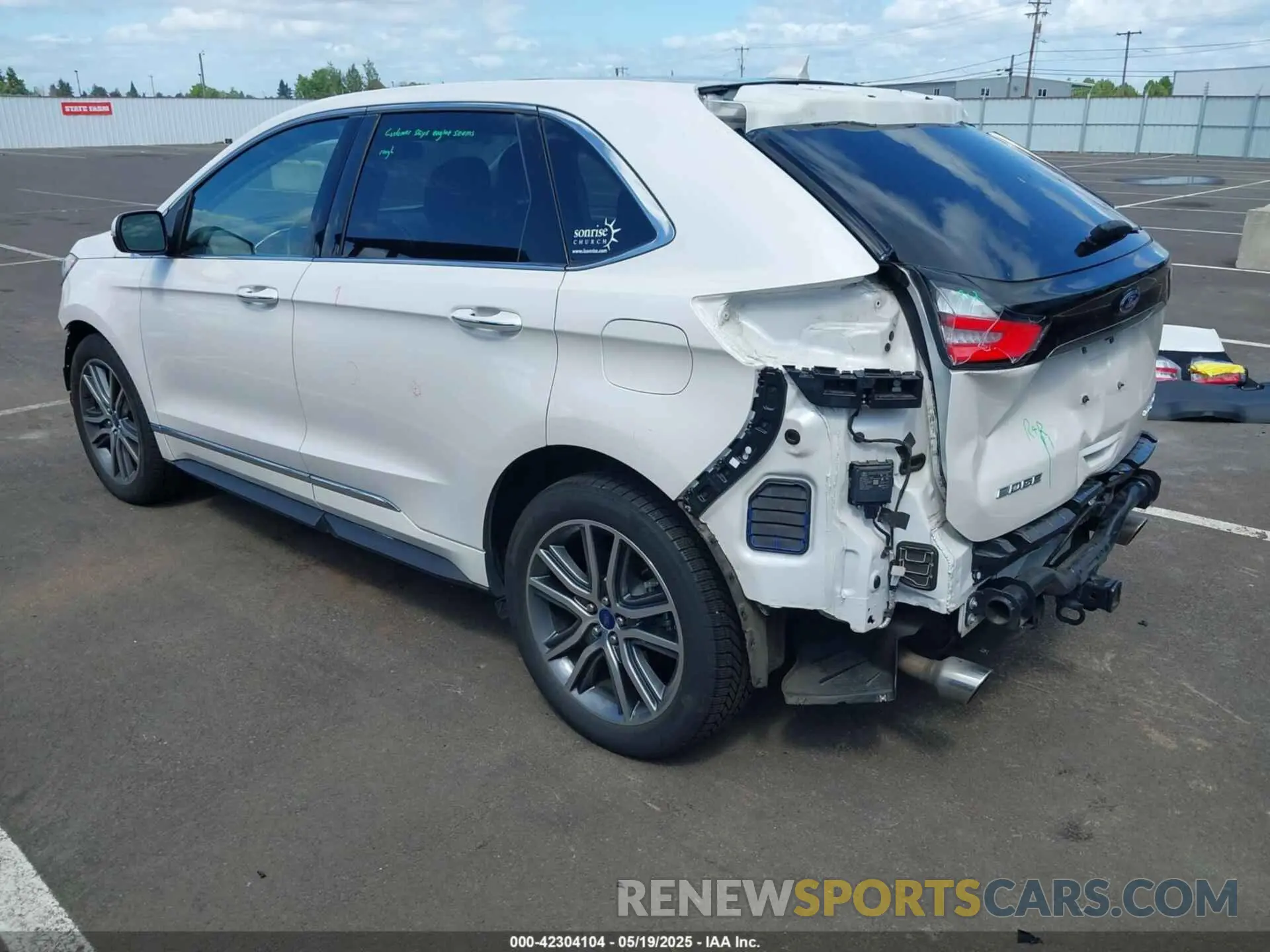 3 fotografías del automóvil dañado 2FMPK4K94KBC37017 FORD EDGE 2019