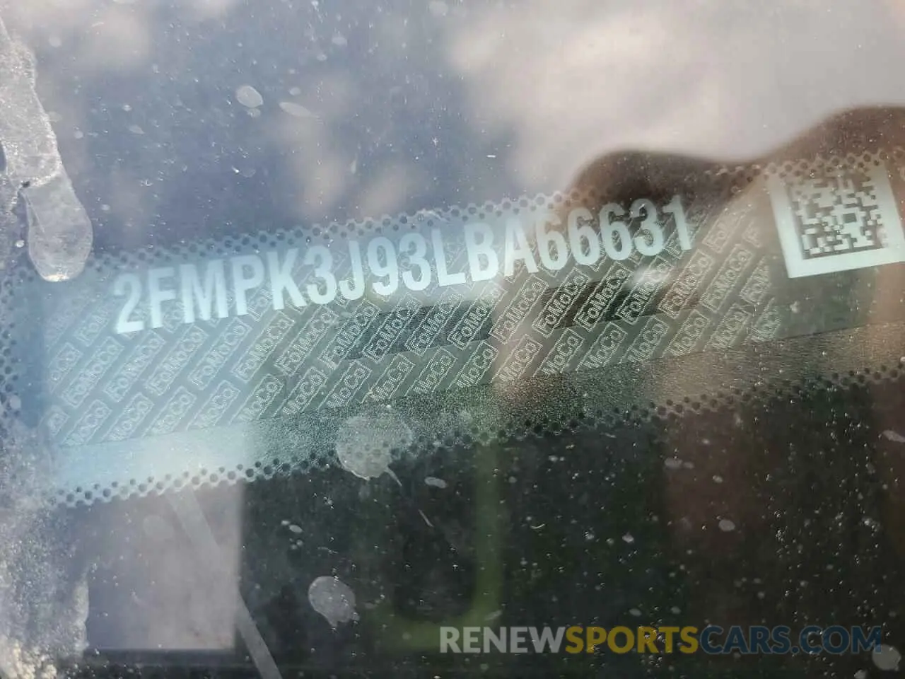 13 fotografías del automóvil dañado 2FMPK3J93LBA66631 FORD EDGE 2020