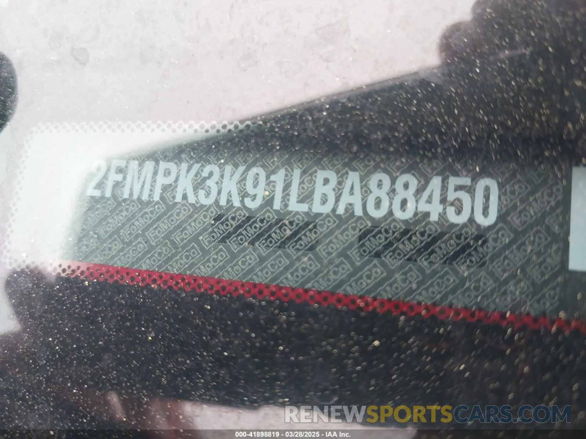 9 fotografías del automóvil dañado 2FMPK3K91LBA88450 FORD EDGE 2020