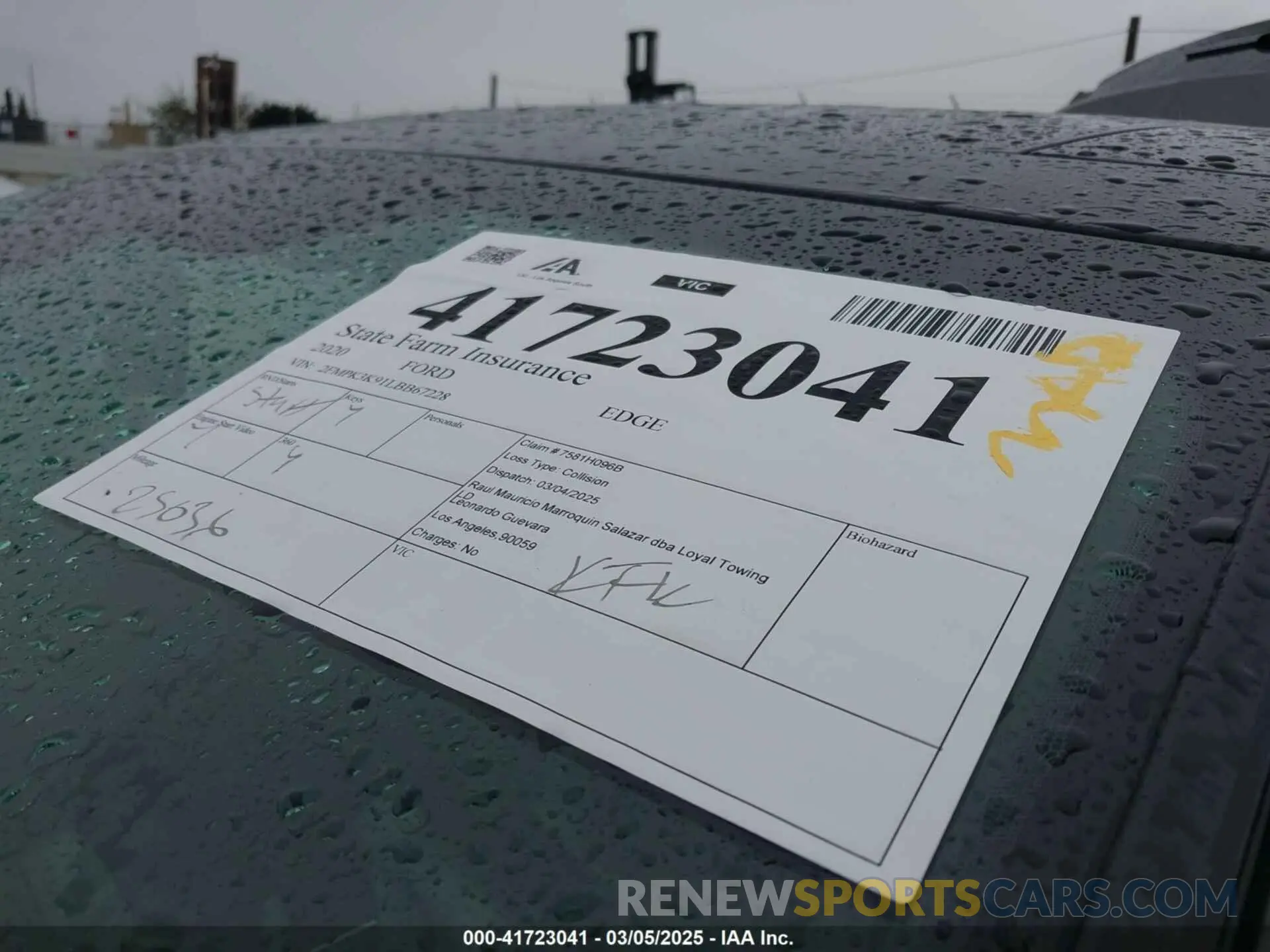 18 fotografías del automóvil dañado 2FMPK3K91LBB67228 FORD EDGE 2020