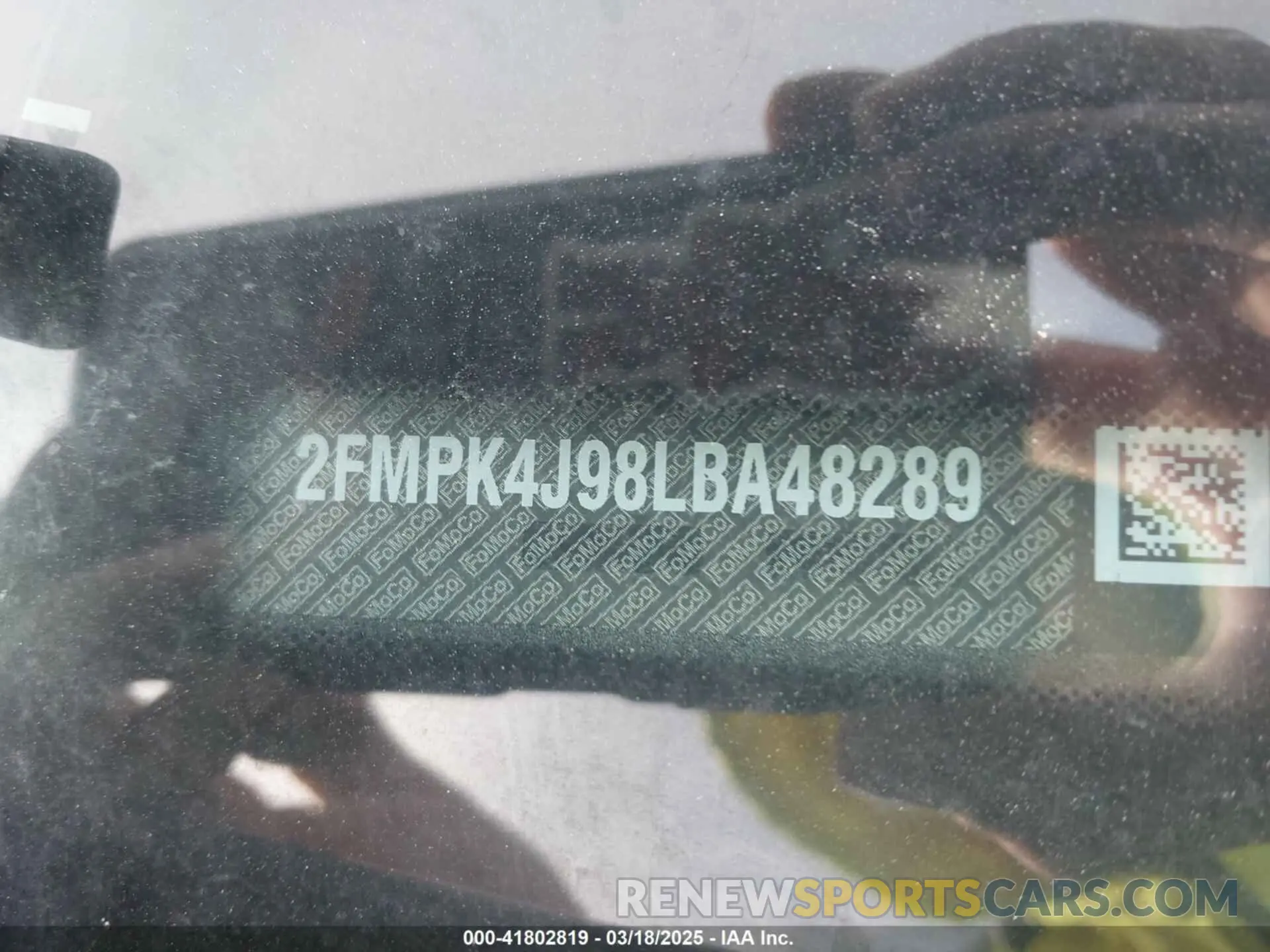 9 fotografías del automóvil dañado 2FMPK4J98LBA48289 FORD EDGE 2020
